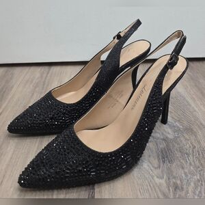 Lauren Lorraine Rachel Black Slingback Heels Size 9 - New In Box